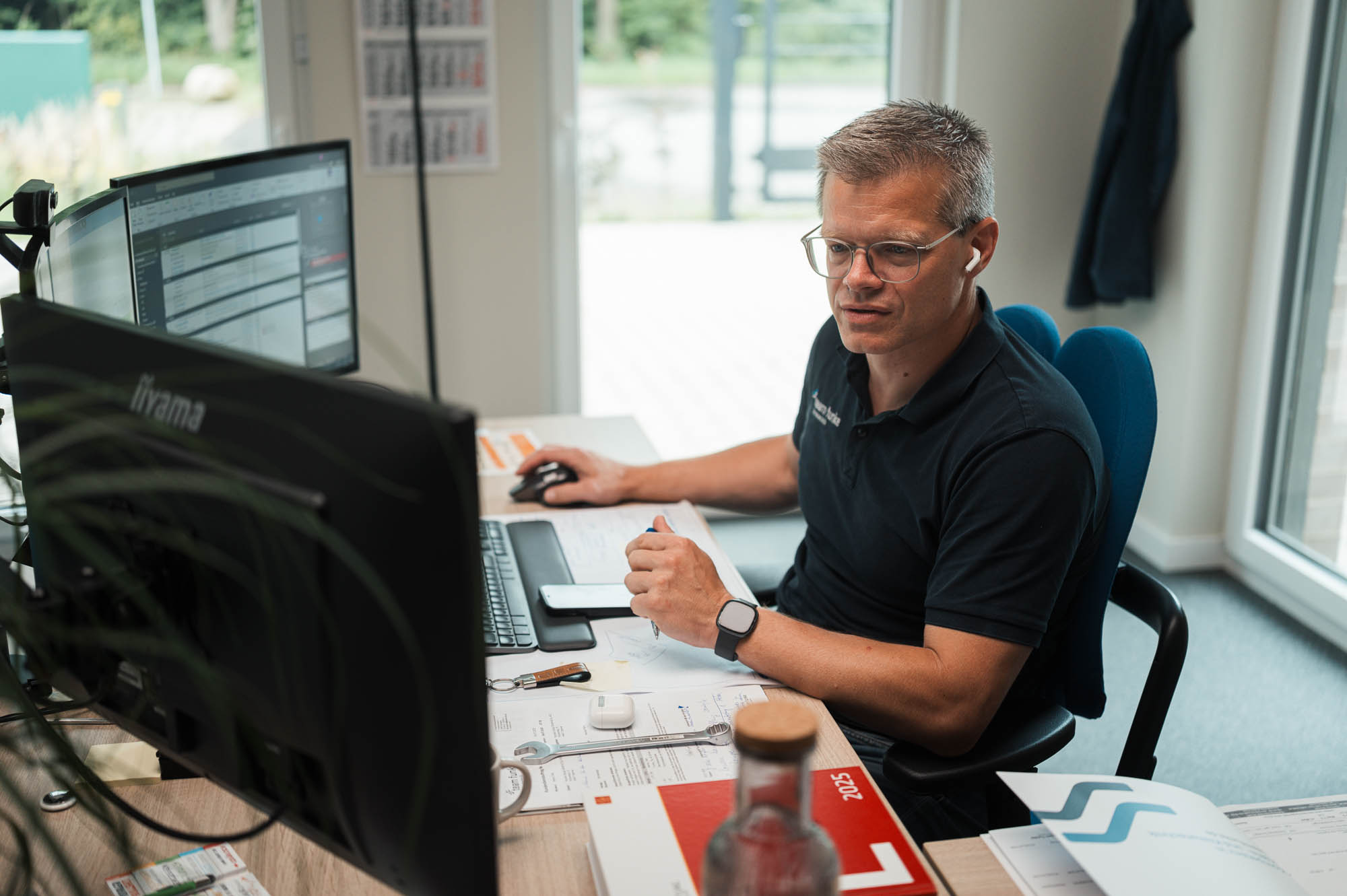 Kommunikation und Organisation im Büro von Funke Klimatechnik