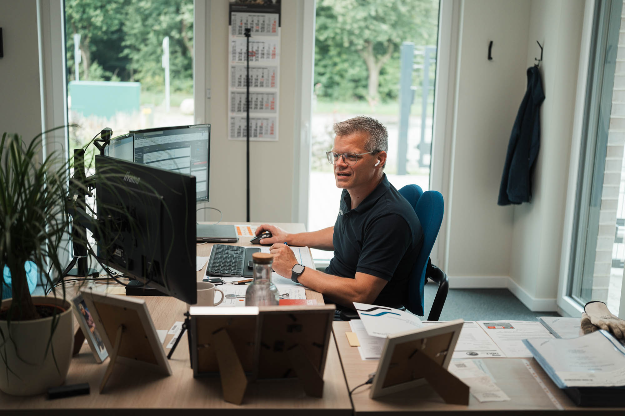 Planungsarbeit im Büro von Funke Klimatechnik in Wildeshausen